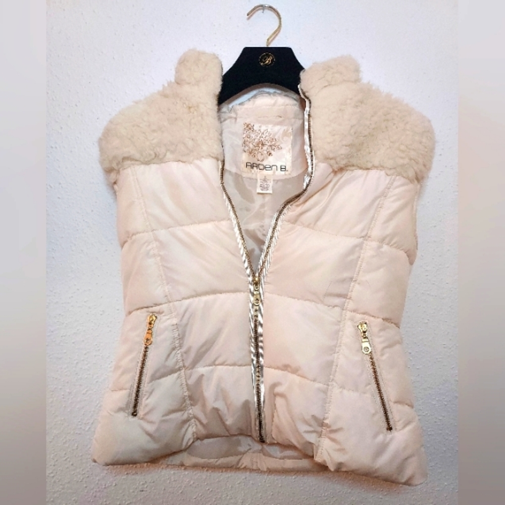 Arden B faux fur bubble vest